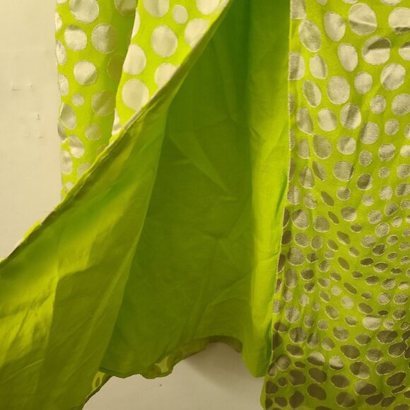 Anthropologie x Exquise Meryl Midi Dress Balloon Slv Sz S Lime Green NWT $218 - Picture 13 of 14